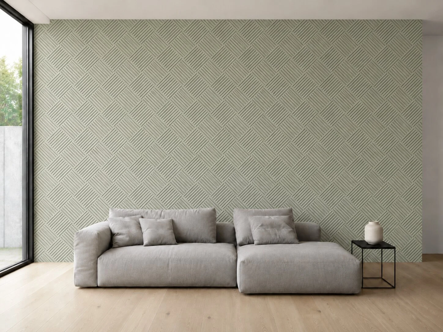 Embossed wallpaper