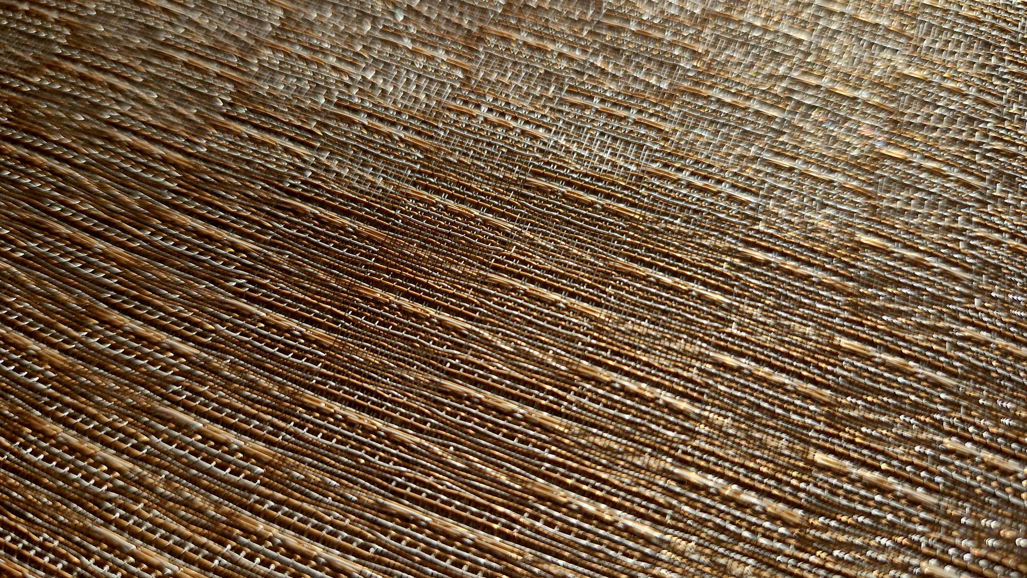 Woven metal architectural installation